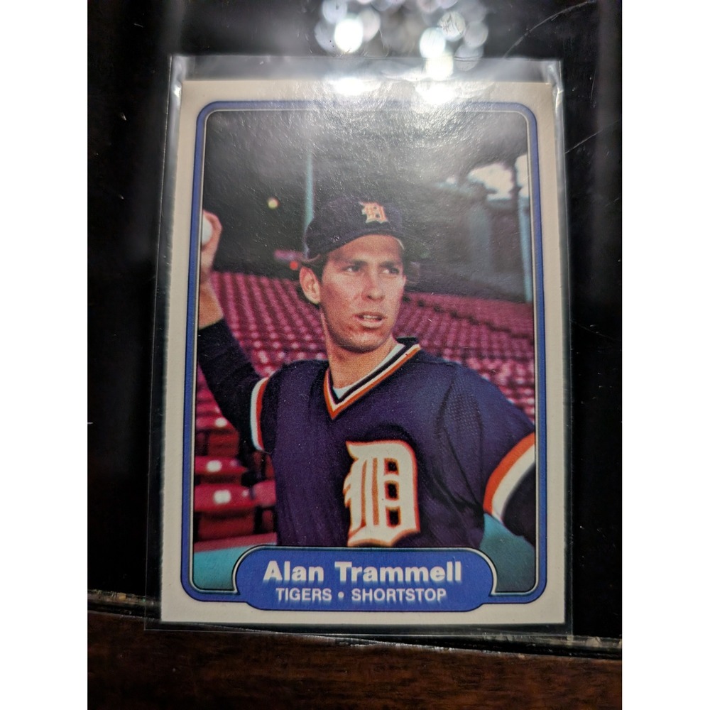 1982 Fleer Alan Trammell Detroit Tigers Baseball Card 283 Shortstop MLB Vintage